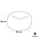 طقم بين باج كورة جلد قطعتين لون أبيض وأسود للجلوس المريح.