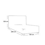 ⁦سرير دورين حديد أسود – 100×180×200 سم⁩ - الصورة ⁦2⁩