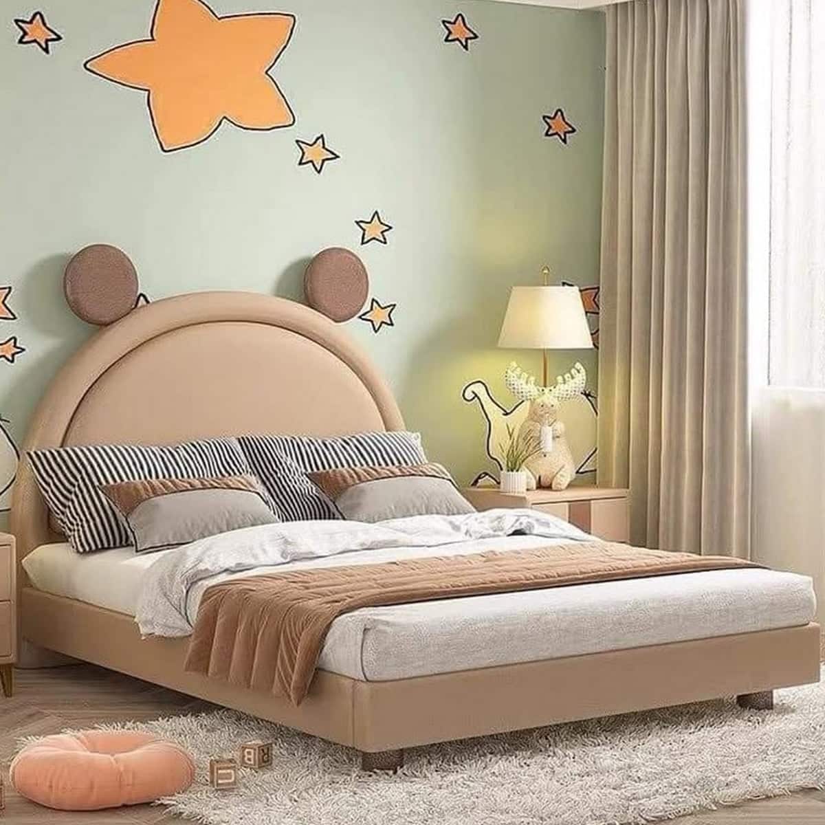 sareer-atfal-khashab-120x200 سرير أطفال خشب بمقاس 120×200 سم