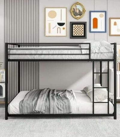 سرير دورين حديد أسود بمقاس 100×200 سم