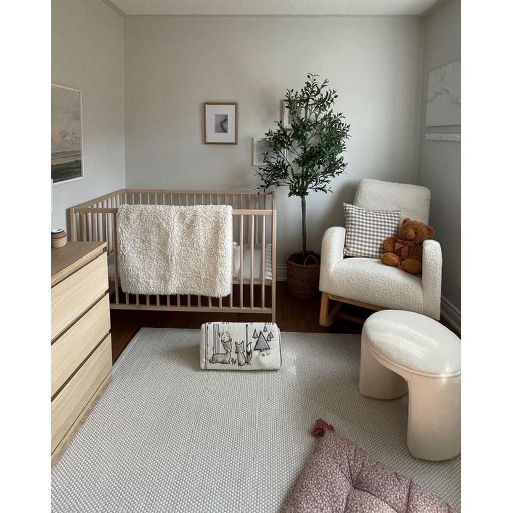 bedayki81543 طقم سرير اطفال خشب زان مع كرسي و بوف لون اوف وايت.