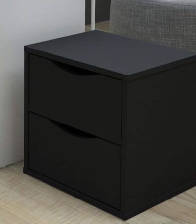 كومود أطفال ام دي اف أسود بدرجين مقاس 50×50×40 سم